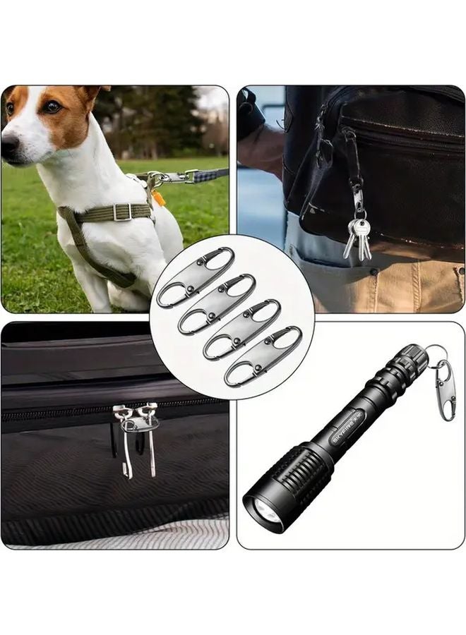 Silvery Alloy S Shaped Clips 10pcs Anti Theft Zipper Locks for Bags Backpacks Outdoor Gear - Image 4